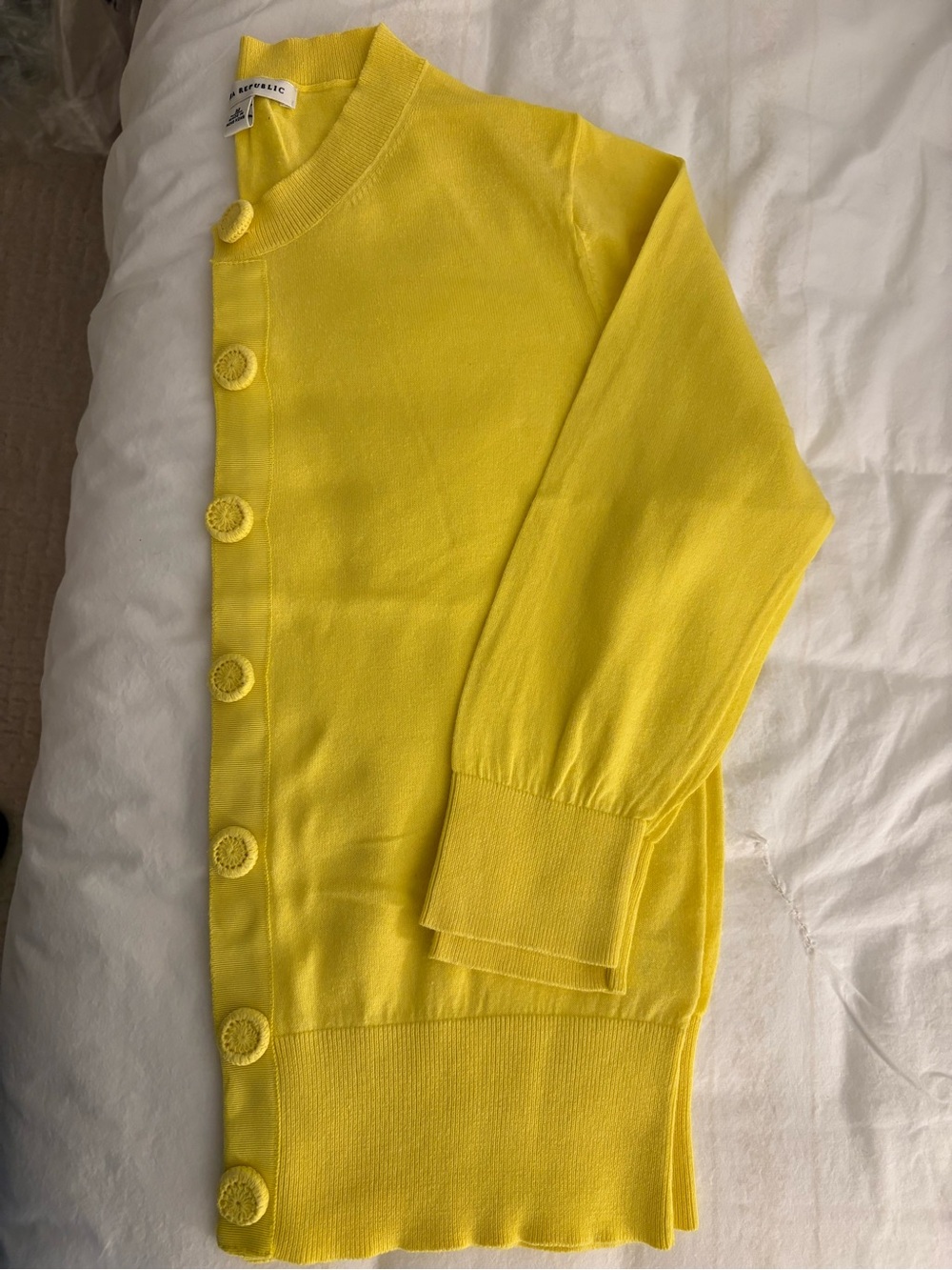 Banana Republic Sunny Yellow Button-Front Cardigan